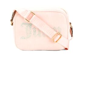 Juicy Couture Rhinestone Velour Powder Blush Obsession Crossbody Bag MSPR $79